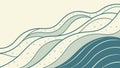 Abstract horizontal wavy lines pattern background design vector design Generative AI Royalty Free Stock Photo
