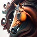 Abstract Horse Closeup - A Generative AI Art