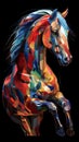 Abstract Horse Galloping on Dark Background. Royalty Free Stock Photo