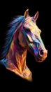 Abstract Horse Galloping on Dark Background. Royalty Free Stock Photo