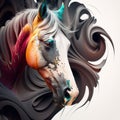 Abstract Horse - A Generative AI Art Closeup