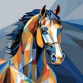 Abstract horse head painting. Animals art. Farm animals Royalty Free Stock Photo