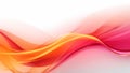 Abstract hot pink orange waves design with smooth curves and soft shadows on clean modern background Royalty Free Stock Photo