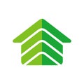 Abstract house or home logo template, simple real estate icon vector Royalty Free Stock Photo