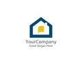 abstract house logo icon design. home chat concept for real estate. Royalty Free Stock Photo