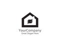 abstract house logo icon design. home sign concept for real estate. Royalty Free Stock Photo