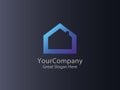 abstract house logo icon design. home sign concept for real estate. Royalty Free Stock Photo