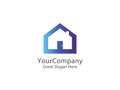 abstract house logo icon design. home sign concept for real estate. Royalty Free Stock Photo