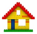 Abstract house from plastic building blocks