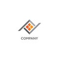 Abstract House Real Estate Logo Design Template, Home Builders Company