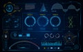 Abstract hud intelligence interface data computing screen concept design background