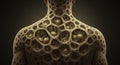 Abstract Human Anatomy: Cellular Structure with Embedded Spheres Royalty Free Stock Photo
