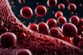 Abstract human blood cells background medical concept