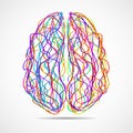 Abstract human brain of colorful striples Royalty Free Stock Photo