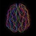 Abstract human brain of colorful striples Royalty Free Stock Photo