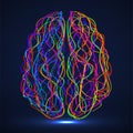 Abstract human brain of colorful striples and lines Royalty Free Stock Photo