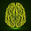 Abstract human brain of colorful striples and lines Royalty Free Stock Photo