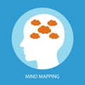 Abstract human brain with mind mapping concept.