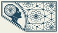 Abstract human head with geometric patterns, symbolizing intellect and creativity, vector design Generative AI Royalty Free Stock Photo