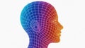 Abstract human head illustration isolated on white background Royalty Free Stock Photo