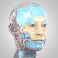 Abstract humanoid head sideview