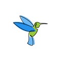 Abstract humming bird illustration vector design Royalty Free Stock Photo