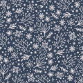 ABSTRACT HYGGE CHRISTMAS Hand Drawn Seamless Pattern Vector