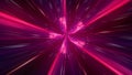 Abstract hyperspace background. Speed of light, neon glowing rays and stars in motion. Moving through stars. 4k Seamless loop