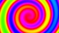 Abstract hypnoptic psychedelic rainbow colored swirl spiral optical illusion tunnel - 4K loopable