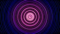 Abstract hypnotic colorful spiral. Animmation. Pulsating psychedelic circles with center. Colorful hypnotizing circles