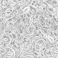 Abstract hypnotic herbal seamless background in the style of papercut