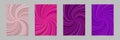 Abstract hypnotic spiral burst stripe brochure background template set