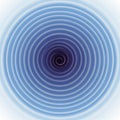 An abstract hypnotic spiral made of fine blue lines on a white background. vector design Generative AI Royalty Free Stock Photo