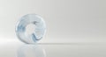 Abstract ice marble torus on a white backdrop Royalty Free Stock Photo