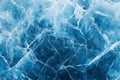 Abstract ice texture with cracks and scratches on a blue frozen surface for creative banner use Royalty Free Stock Photo
