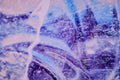 Abstract ice texture. Small ice bubbles with tails. Abstract nature background. Arctic ice. Royalty Free Stock Photo