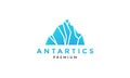 Abstract iceberg antarctic logo vector symbol icon design graphic illustration