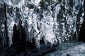abstract icicles from melting snow Royalty Free Stock Photo