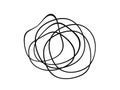 Abstract icon, scribble, continuous line Royalty Free Stock Photo