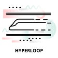 Abstract icon of hyperloop