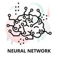 Abstract icon of neural network