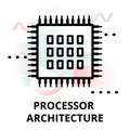 Abstract icon of processor architecture Royalty Free Stock Photo