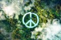 Abstract icon representing the ecological call for peace, humanity and harmony Royalty Free Stock Photo