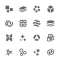 Abstract Icons. Set of 16 elements.