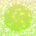 Abstract icy lowpoly yellow green white round framed background reminiscent winter cold atmosphere