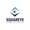 Squareye vision optometry logo, abstract square with eye vector Royalty Free Stock Photo