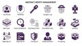 Abstract Identity Management and Access Control Icon Set Royalty Free Stock Photo