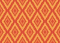 abstract ikat ethnic seamless pattern, geometric shape background, red, yellow and orange colors, design templates for wallpaper, Royalty Free Stock Photo