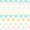 Abstract ikat triangles stripes seamless pattern