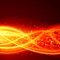 Abstract illuminated dynamic energy burning waves luminous lines poster background template